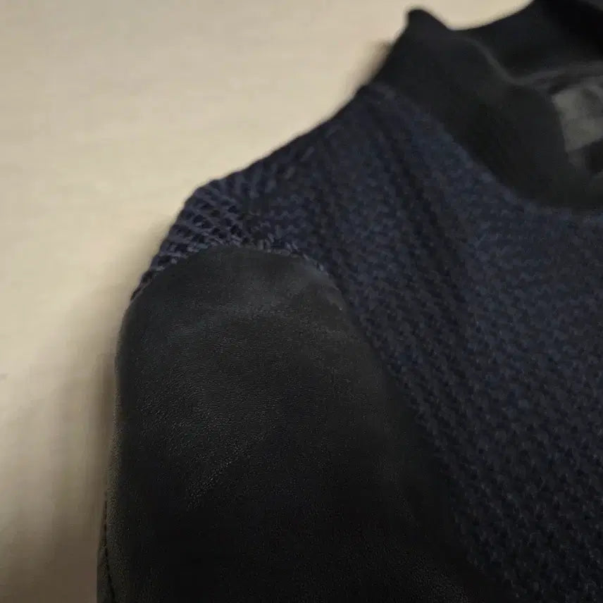 [BUNJANG] Time Homme Leather Blouson Jacket / 타임 옴므 가죽 블루종 점퍼