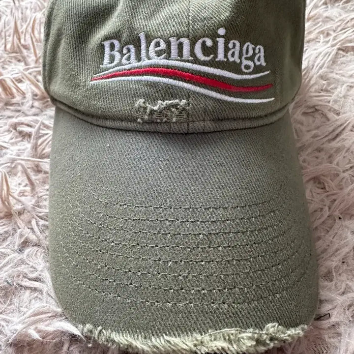 [BUNJANG] Balenciaga Distressed Ball Cap Khaki Large / 발렌시아가 디스트로이드 볼캡 카키 라지