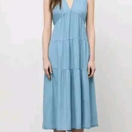 [BUNJANG] DKNY Tencel Sleeveless Long Dress / dkny 슬리브리스 텐셀 롱원피스