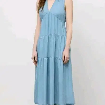 [BUNJANG] DKNY Tencel Sleeveless Long Dress / dkny 슬리브리스 텐셀 롱원피스