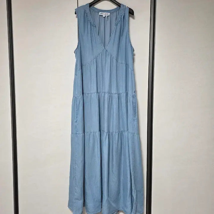 [BUNJANG] DKNY Tencel Sleeveless Long Dress / dkny 슬리브리스 텐셀 롱원피스