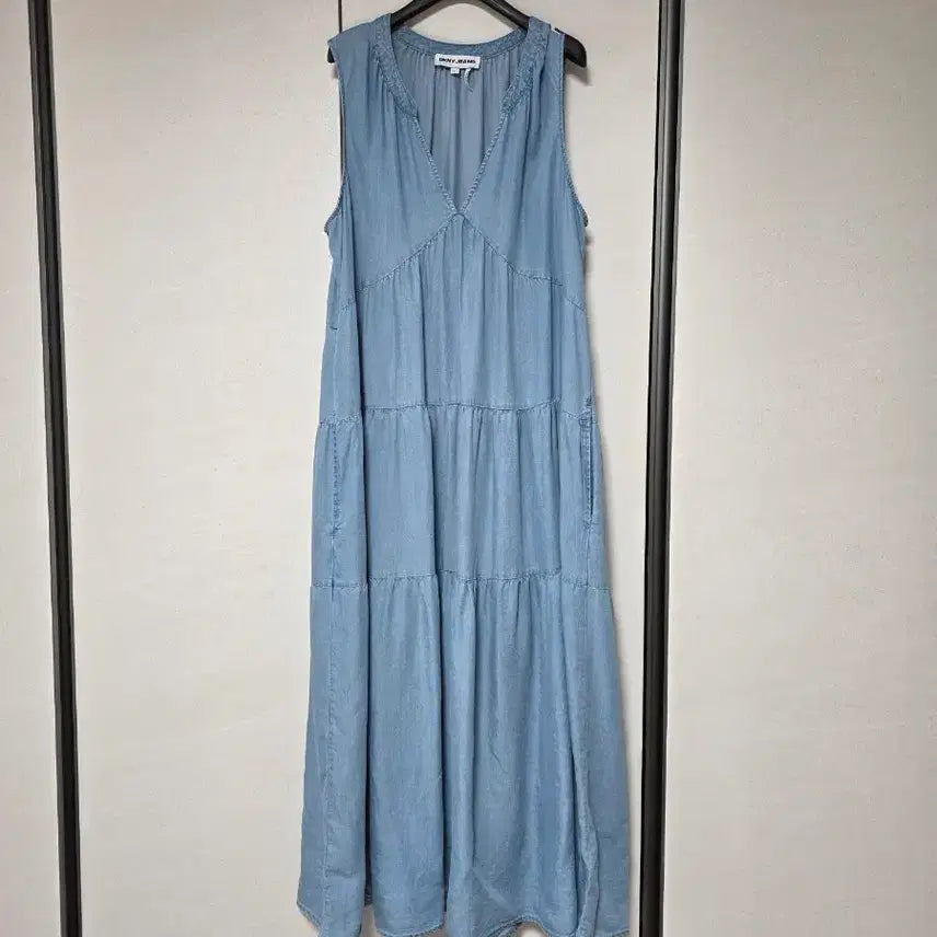 [BUNJANG] DKNY Tencel Sleeveless Long Dress / dkny 슬리브리스 텐셀 롱원피스