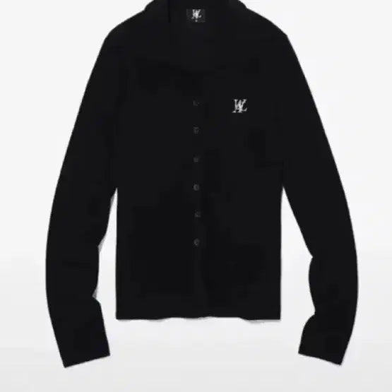 [BUNJANG] W.A.U Slim Black Cardigan Shirt / 우알롱 슬림 블랙 가디건 셔츠