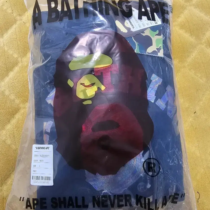 [SOLD OUT] 베이프 네이비 후드티 L