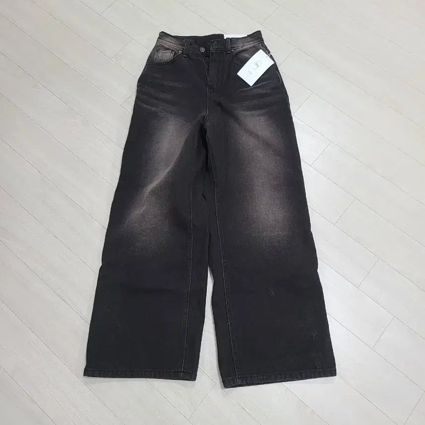 [BUNJANG] Wide Long Jeans Pants - Dark Blue/Black / 와이드 롱팬츠 진청,흑청(새상품/키작녀, 44도 가능)