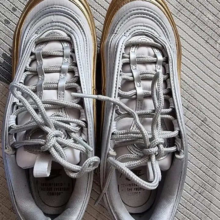 [BUNJANG] Nike Air Max 97 Gray/Gold Sneakers 245 / 나이키 에어맥스97 회색/금색 운동화 245^^