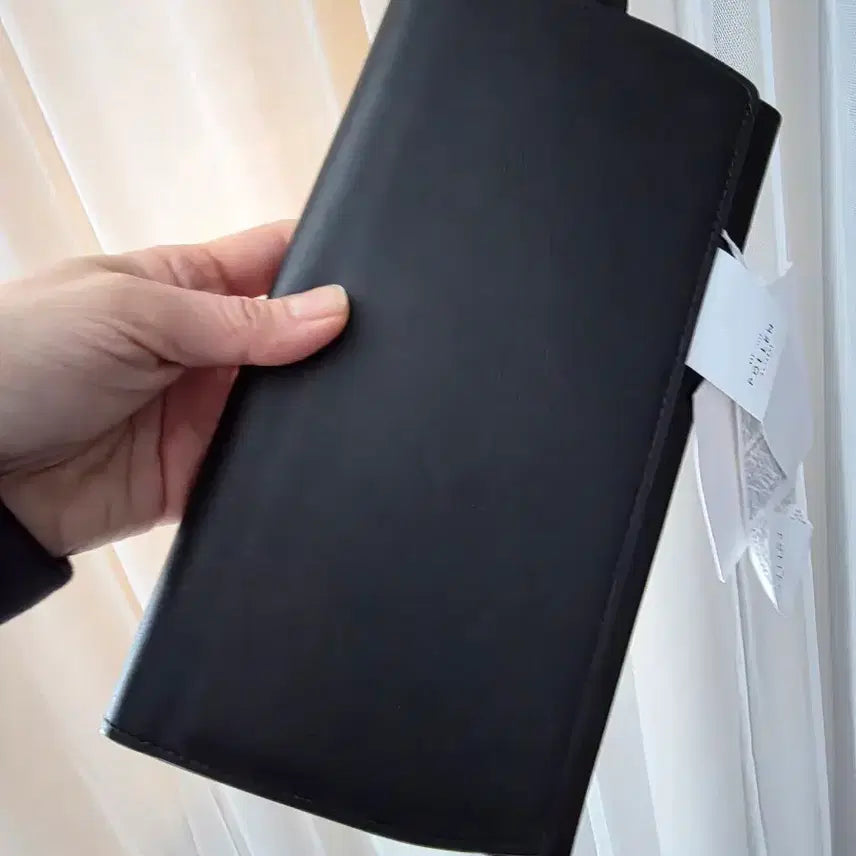 [BUNJANG] Polene Black Leather Long Wallet Passport Holder / 폴렌 블랙 가죽 장지갑 여권지갑 보딩패스