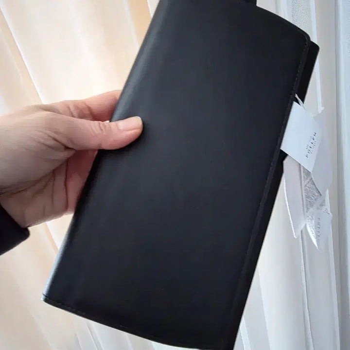 [BUNJANG] Polene Black Leather Long Wallet Passport Holder / 폴렌 블랙 가죽 장지갑 여권지갑 보딩패스