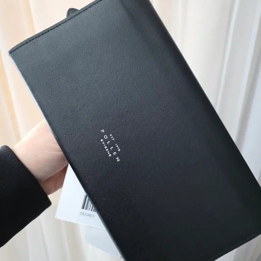 [BUNJANG] Polene Black Leather Long Wallet Passport Holder / 폴렌 블랙 가죽 장지갑 여권지갑 보딩패스