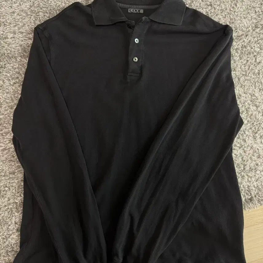 [BUNJANG] COAR Garment Dyed Polo Shirt (Washed Grey) / 쿠어 가먼트 다잉 폴로 셔츠(워시드 그레이)
