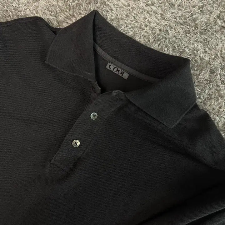 [BUNJANG] COAR Garment Dyed Polo Shirt (Washed Grey) / 쿠어 가먼트 다잉 폴로 셔츠(워시드 그레이)