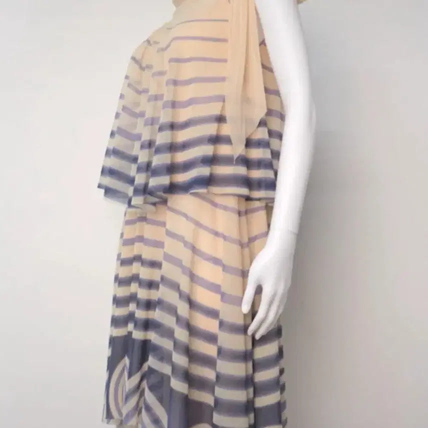 [BUNJANG] Jean Paul Gaultier 2000s Purple Striped Asymmetric Vintage Dress / 장폴고티에 Jean paul Gaultier 2000s 빈티지 원피스 M