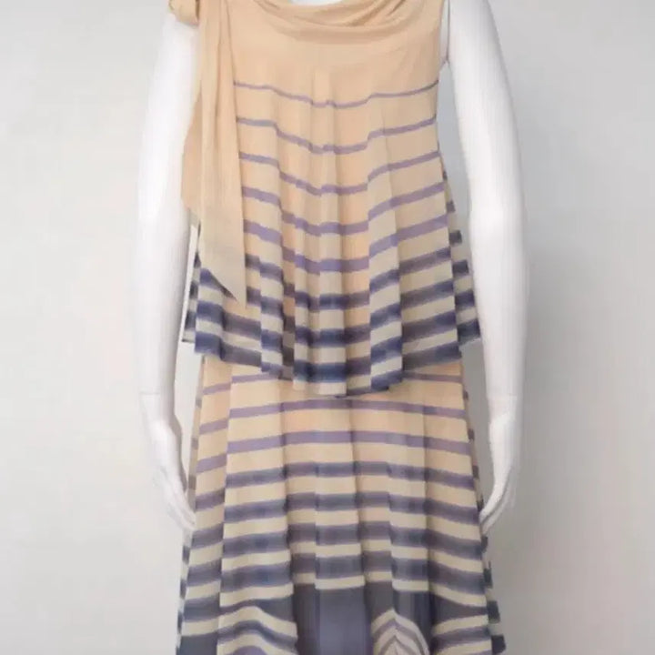 [BUNJANG] Jean Paul Gaultier 2000s Purple Striped Asymmetric Vintage Dress / 장폴고티에 Jean paul Gaultier 2000s 빈티지 원피스 M