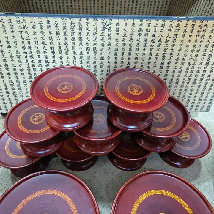 [BUNJANG] Namwon Wooden Ritual Vessels and Phoenix Urn Chest Bandaji Set / 남원목제기와 봉황제기함 반닫이 세트