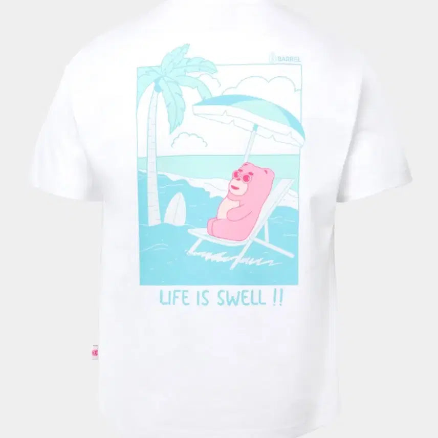 [BUNJANG] Barrel Bellygom T-shirt White / 배럴 벨리곰 티셔츠 화이트