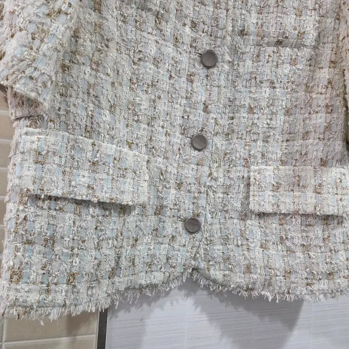 [BUNJANG] Claudie Pierlot Tweed Short Sleeve Jacket / 끌로디피에로 Claudie Pierlot 트위드 반팔 자켓