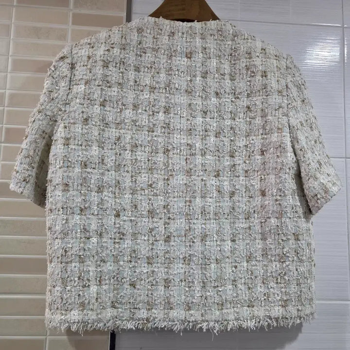 [BUNJANG] Claudie Pierlot Tweed Short Sleeve Jacket / 끌로디피에로 Claudie Pierlot 트위드 반팔 자켓