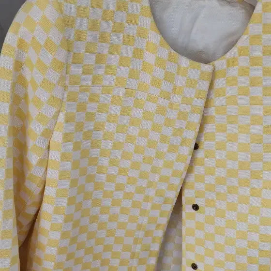 [SOLD OUT] 자라  옐로우 체크 무늬 코트