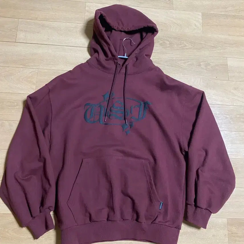 [BUNJANG] Urbanstuff Burgundy Hoodie / 어반스터프 버건디 후드티