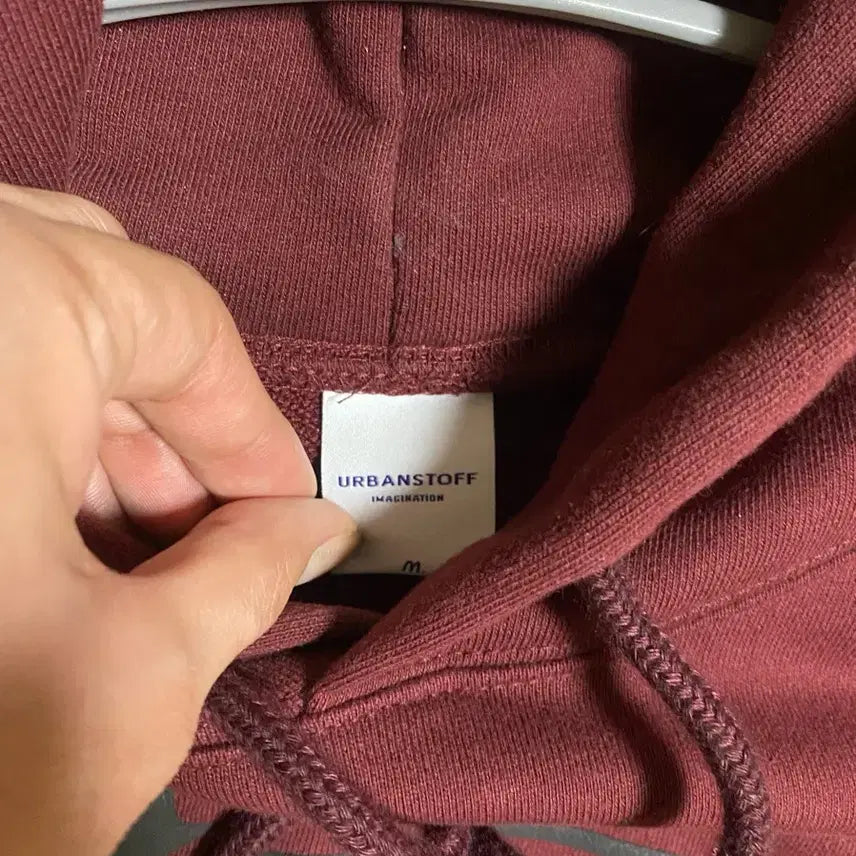 [BUNJANG] Urbanstuff Burgundy Hoodie / 어반스터프 버건디 후드티