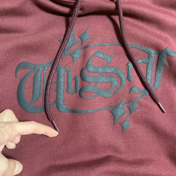 [BUNJANG] Urbanstuff Burgundy Hoodie / 어반스터프 버건디 후드티