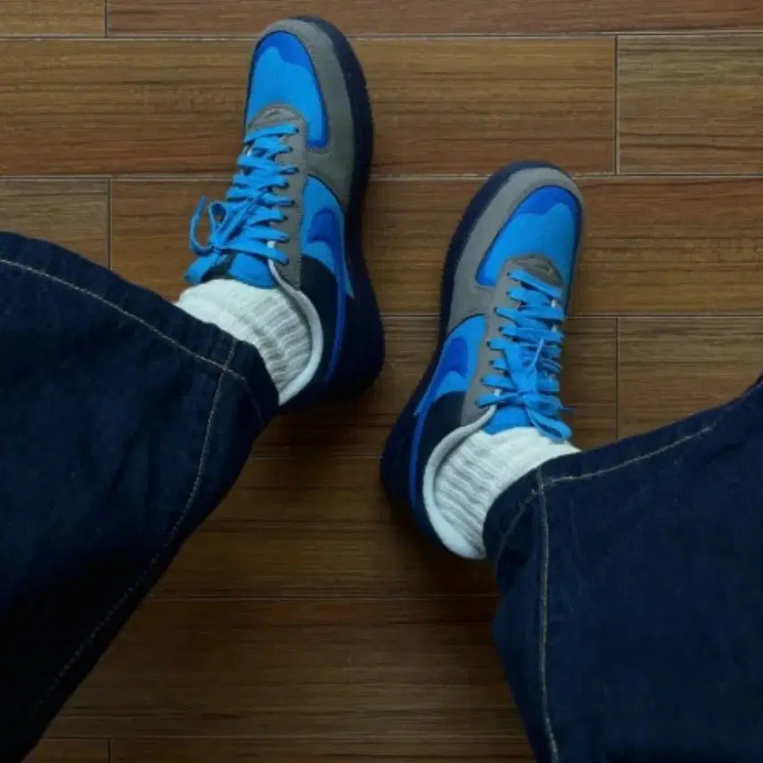[BUNJANG] Nike Air Force 1 Low Stash Soft Grey Harbor Blue Sneakers / 나이키 에어 포스 1 로우 X 스태시 소프트 그레이 하버 블루