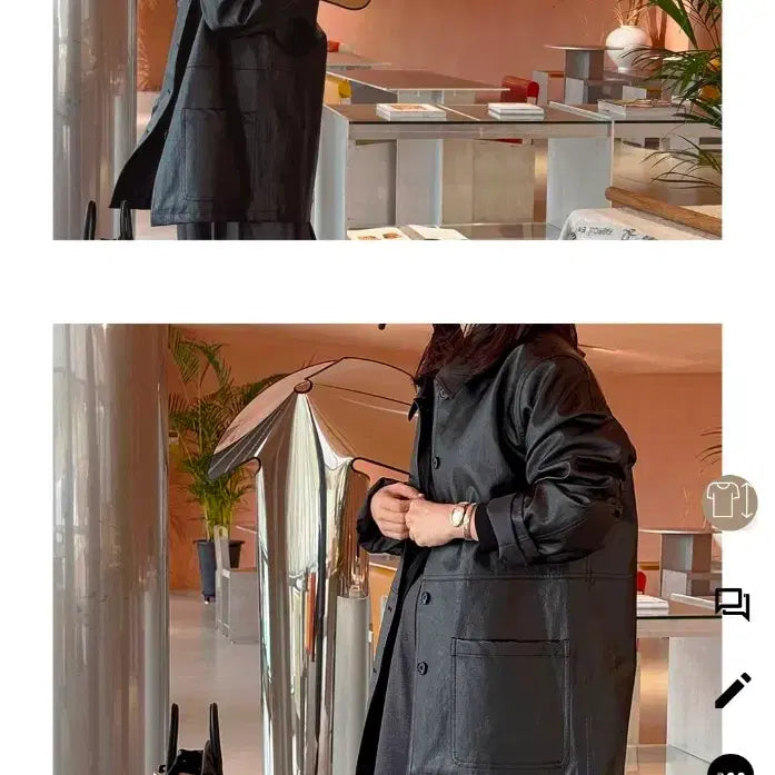 [BUNJANG] Holicholic Faux Leather Jacket / 홀릭홀릭 가죽자켓