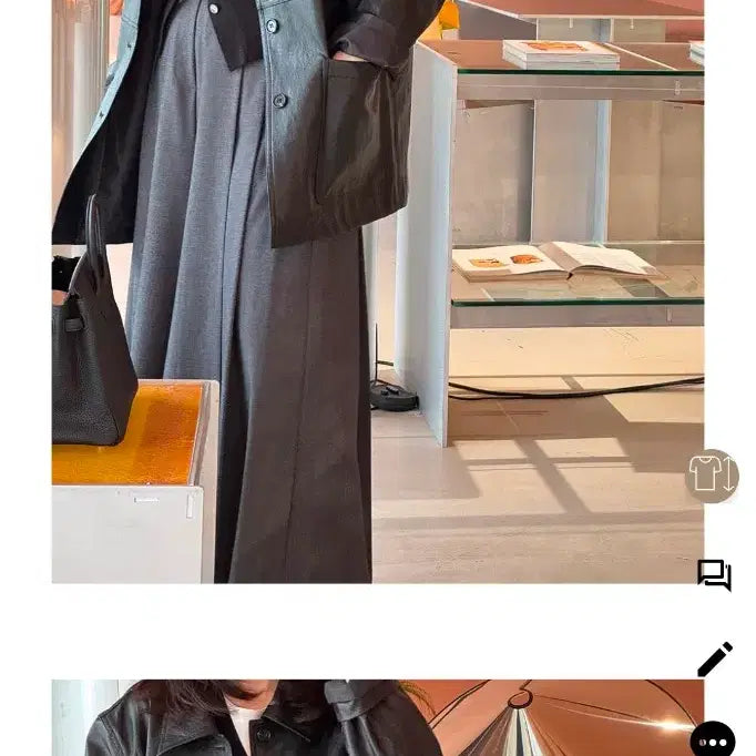 [BUNJANG] Holicholic Faux Leather Jacket / 홀릭홀릭 가죽자켓