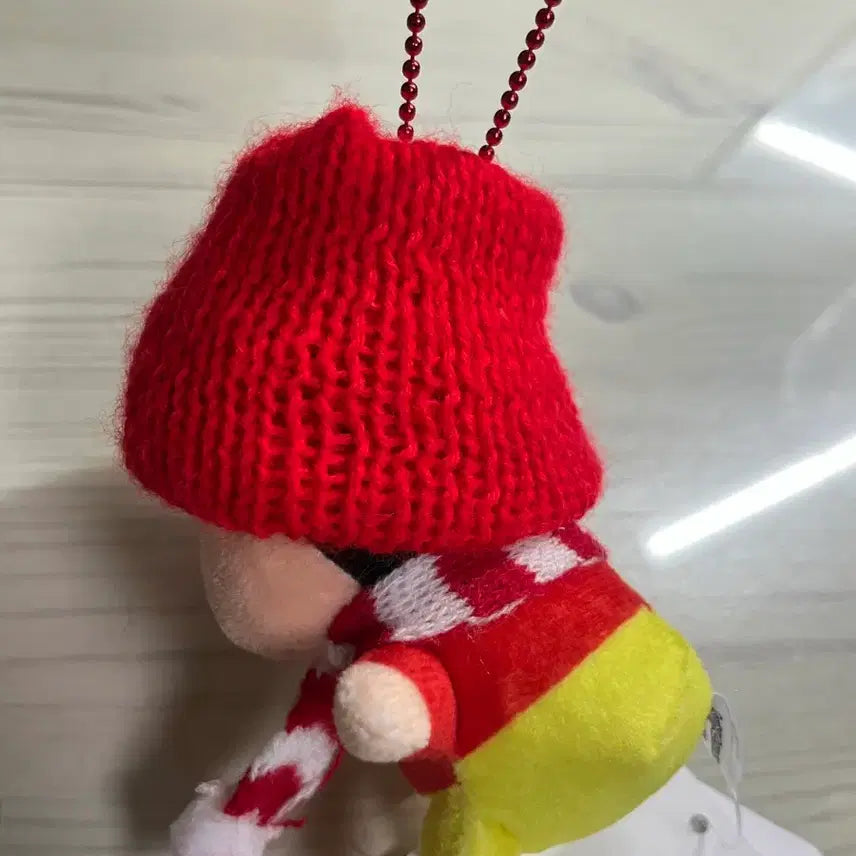 [BUNJANG] Crayon Shin-chan Hat and Scarf Doll Keychain / 짱구 털모자 목도리 인형 키링