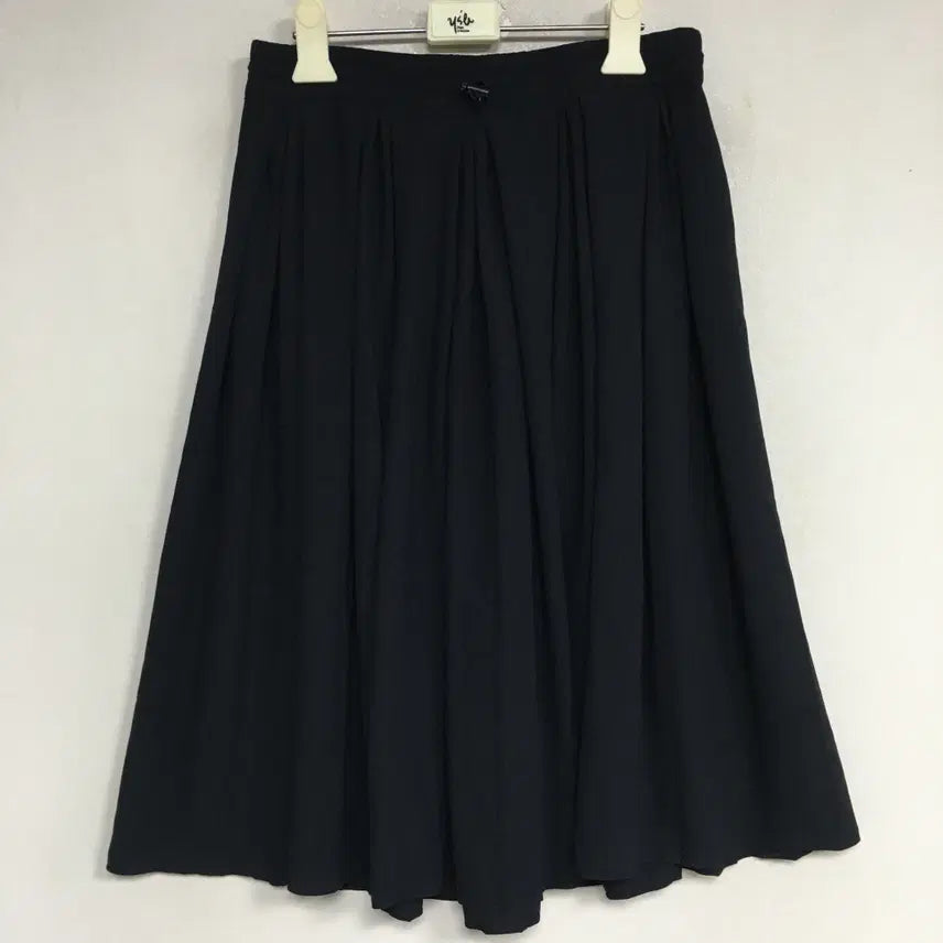 [BUNJANG] Hazzys Ladies Pleated Skirt Beige / 22 헤지스 레이디스 플리츠 밴딩 스커트 70