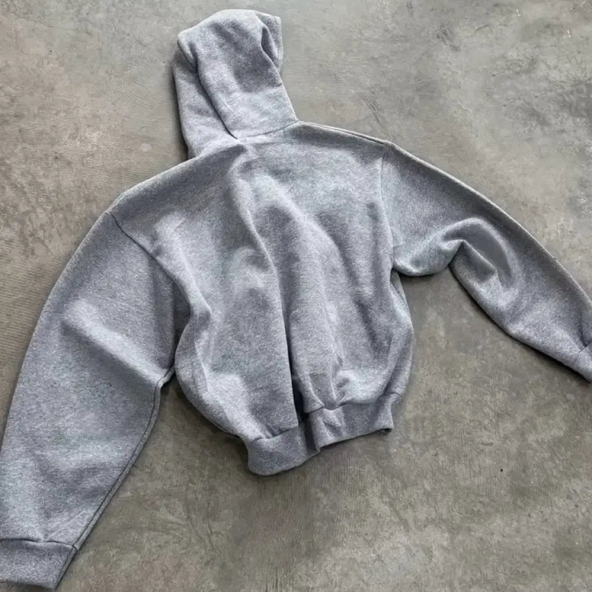 [BUNJANG] Ablly Gray Star Pattern Hooded Zip-up / [FREE] 별 패턴 그레이 후드집업 에이블리