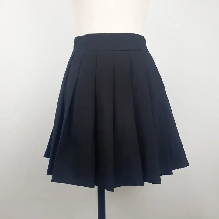 [BUNJANG] BLACK UP Black Pleated Mini Skirt (Size S) / 1154. 블랙업 블랙 플리츠 미니스커트S