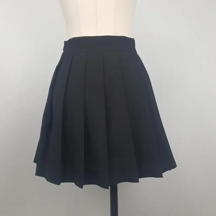[BUNJANG] BLACK UP Black Pleated Mini Skirt (Size S) / 1154. 블랙업 블랙 플리츠 미니스커트S