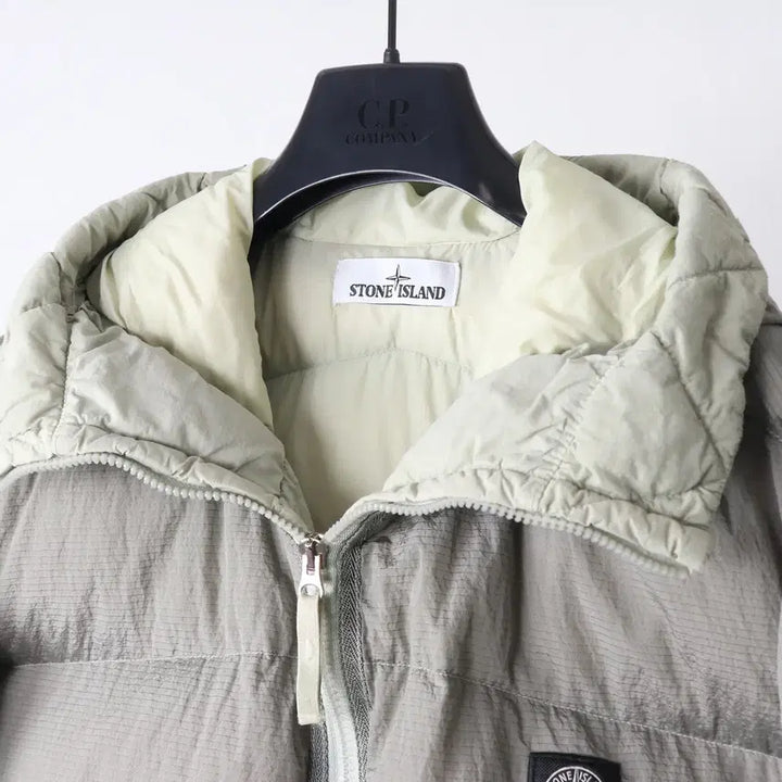 [BUNJANG] Stone Island Nylon Metal Hooded Puffer Silver Men&