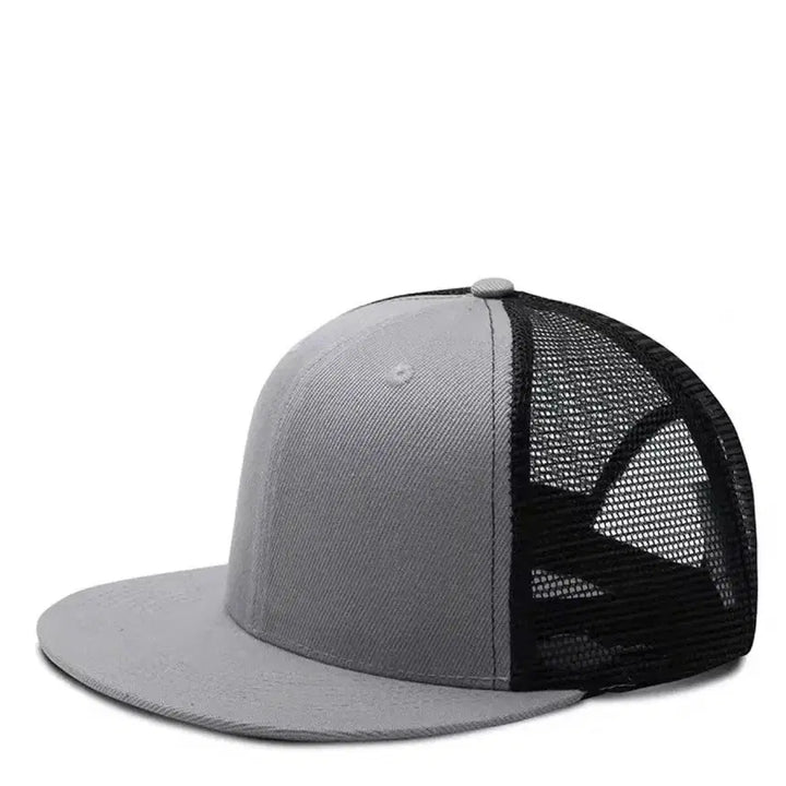 [BUNJANG] Gray Black Mesh Snapback Cap / 그레이 블랙 매쉬 스냅백