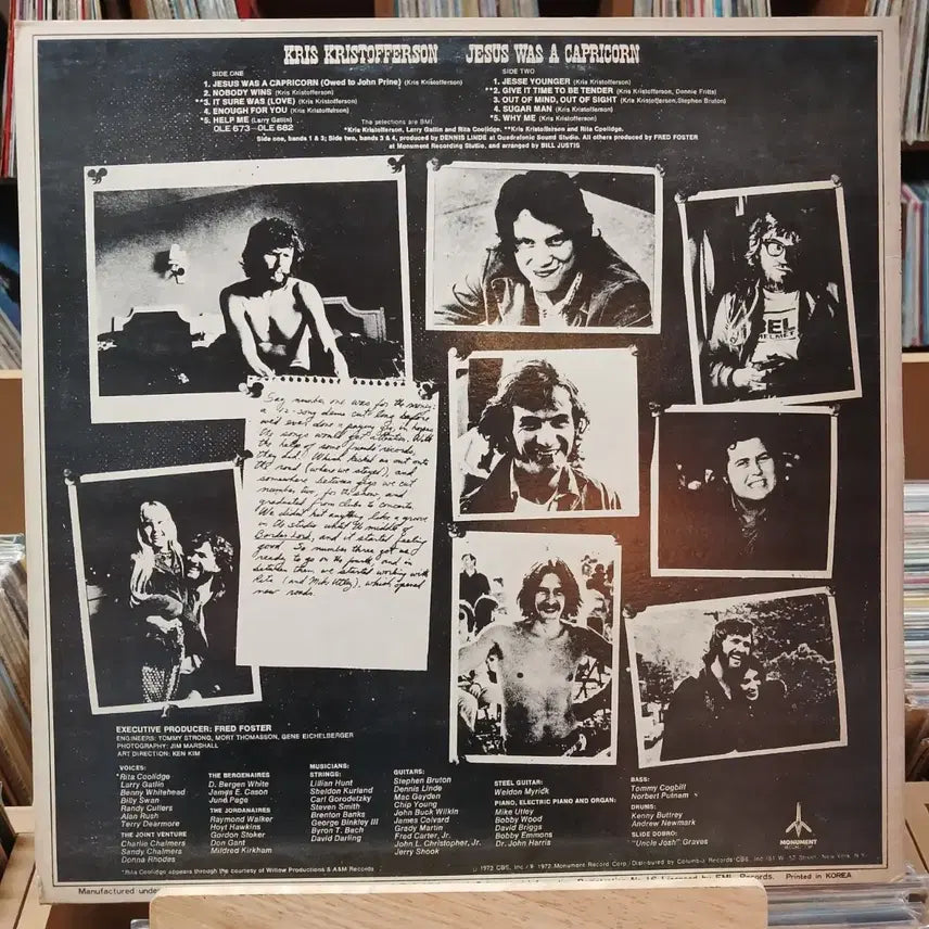 [SOLD OUT] 크리스 크리스토퍼슨 Jesus Was A Capricorn LP 레코드
