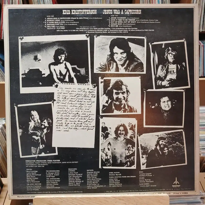 [SOLD OUT] 크리스 크리스토퍼슨 Jesus Was A Capricorn LP 레코드