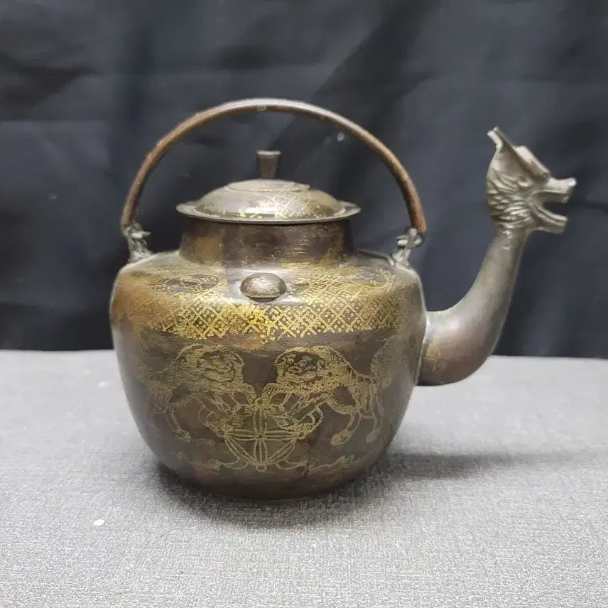 [BUNJANG] Bronze Dragon Head Teapot / 청동 용두주자
