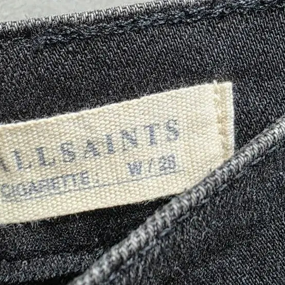 [BUNJANG] ALLSAINTS Dark Gray Washed Denim 28 / ALLSAINTS 올세인트, 다크그레이 (흑청)  워싱 데님 28