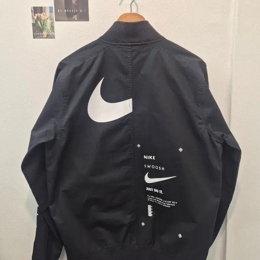 [BUNJANG] Nike Swoosh Jacket Black L / 나이키 스우시 자켓 블랙 색상 L