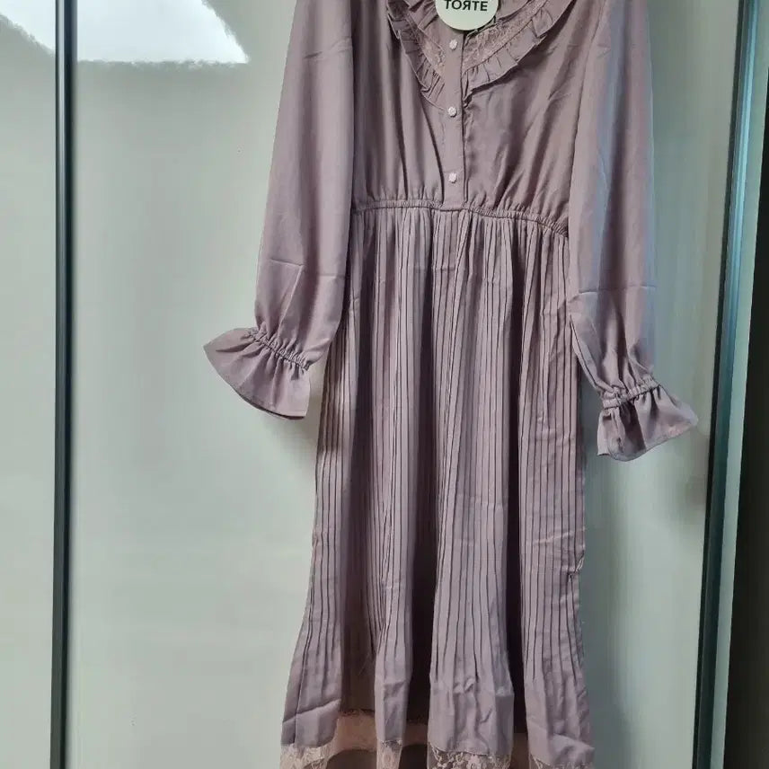 [BUNJANG] TORTE Lace Long Dress Lavender (Size 55) / TORTE 톤테 레이스 롱 원피스 라벤더 55 택새상품