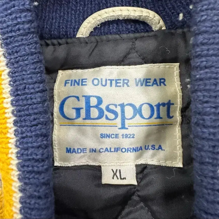 [BUNJANG] Golden Bear Varsity Jacket Navy Gold / Made in USA 골든베어 바시티 자켓 네이비 골드