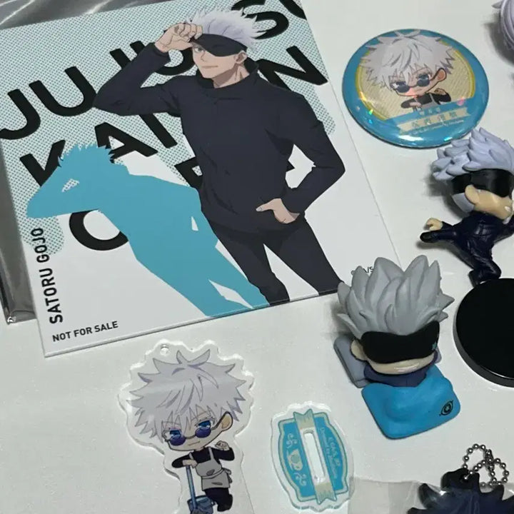 [BUNJANG] Jujutsu Kaisen Gojo Satoru Gacha Figure Set / 주술회전 고죠 메구미 가챠 피규어 색지 키링 일괄 세트