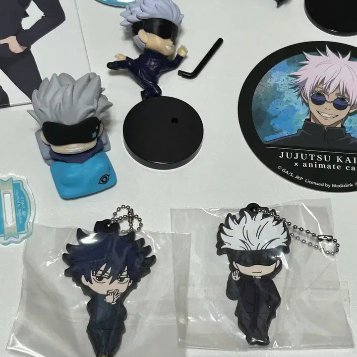 [BUNJANG] Jujutsu Kaisen Gojo Satoru Gacha Figure Set / 주술회전 고죠 메구미 가챠 피규어 색지 키링 일괄 세트