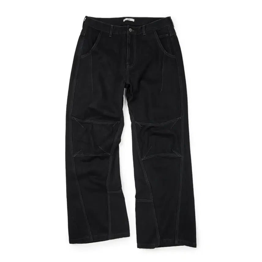 [BUNJANG] ETCE Curved Panel Denim Pants 2.0 Black / ETCE curved panel denim pants 2.0 black
