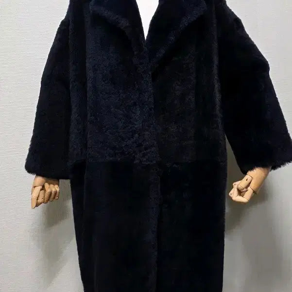[BUNJANG] LANVIN Navy Wool Mustang Coat / LANVIN 랑방 네이비 양모무스탕코트