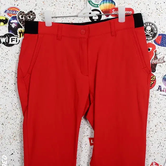 [BUNJANG] Travis Red Functional Belted Pants - Women&