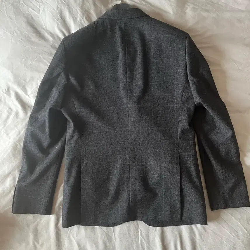 [BUNJANG] M.I. SUIT Dark Gray Wool-Like Check Suit Set L / M.I. SUIT 다크그레이 울라이크 체크 정장 세트 L