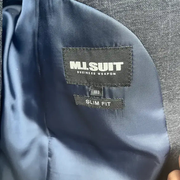 [BUNJANG] M.I. SUIT Dark Gray Wool-Like Check Suit Set L / M.I. SUIT 다크그레이 울라이크 체크 정장 세트 L
