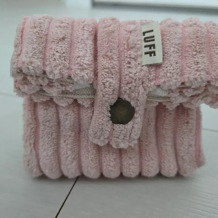 [BUNJANG] LUFF Pink Corduroy Card Wallet Pouch / LUFF 핑크 코듀로이 카드지갑 파우지